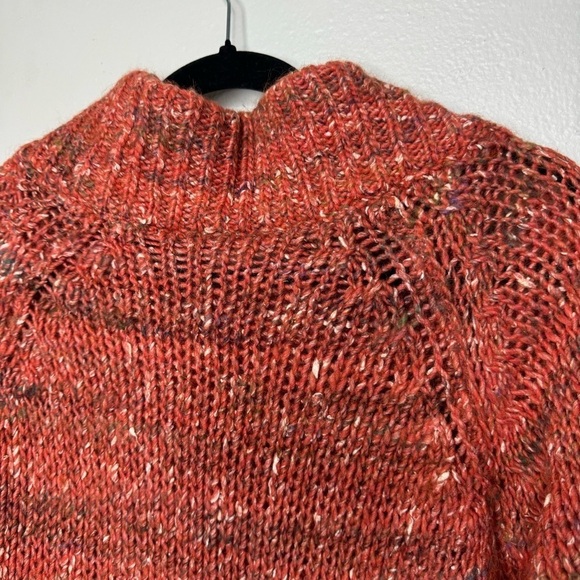 Anthropologie MOTH Marled Mockneck Pullover Raglan Alpaca Silk Wool - Picture 8 of 11